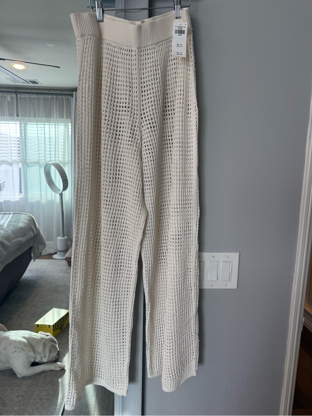 Abercrombie & Fitch Cream Crochet Knit Swim Coverup Pants